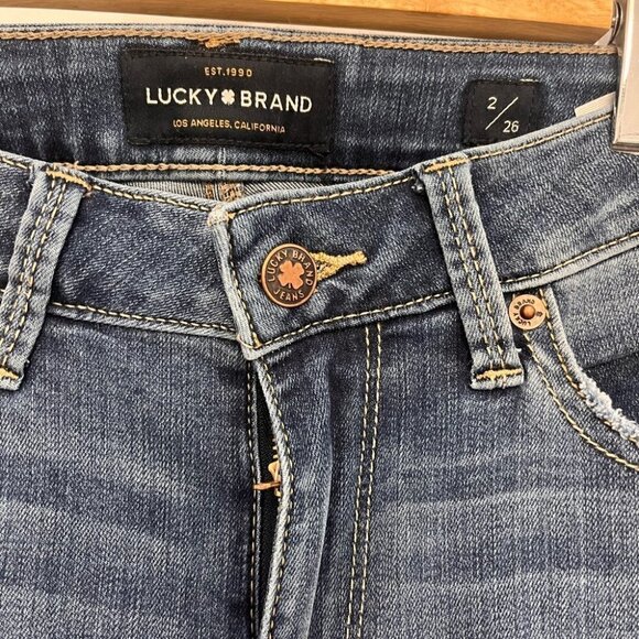 - lucky brand SASHA SUPER SKINNY jeans ripped size 26 - Picture 2 of 8